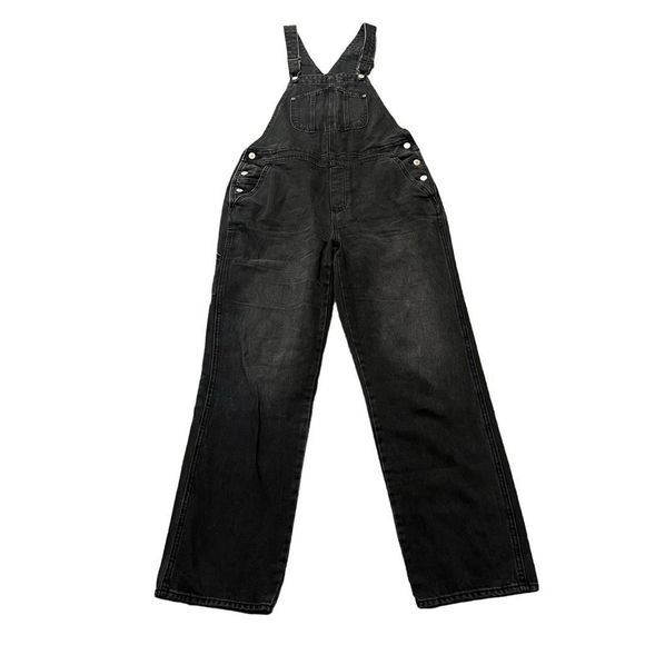 Old navy black overall pants size 10 tall - Picture 1 of 3